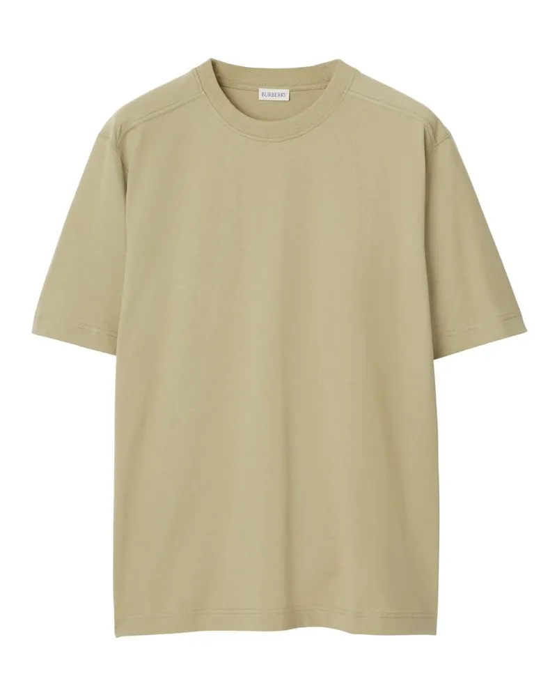 Burberry Oversize-T-Shirt mit Rundhalsausschnitt in Neutralbeige Beige