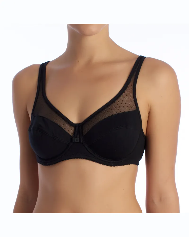 DIM Großzügiger Bügel-BH 00ASF aus Bio-Baumwolle für Damen - Schwarz Schwarz
