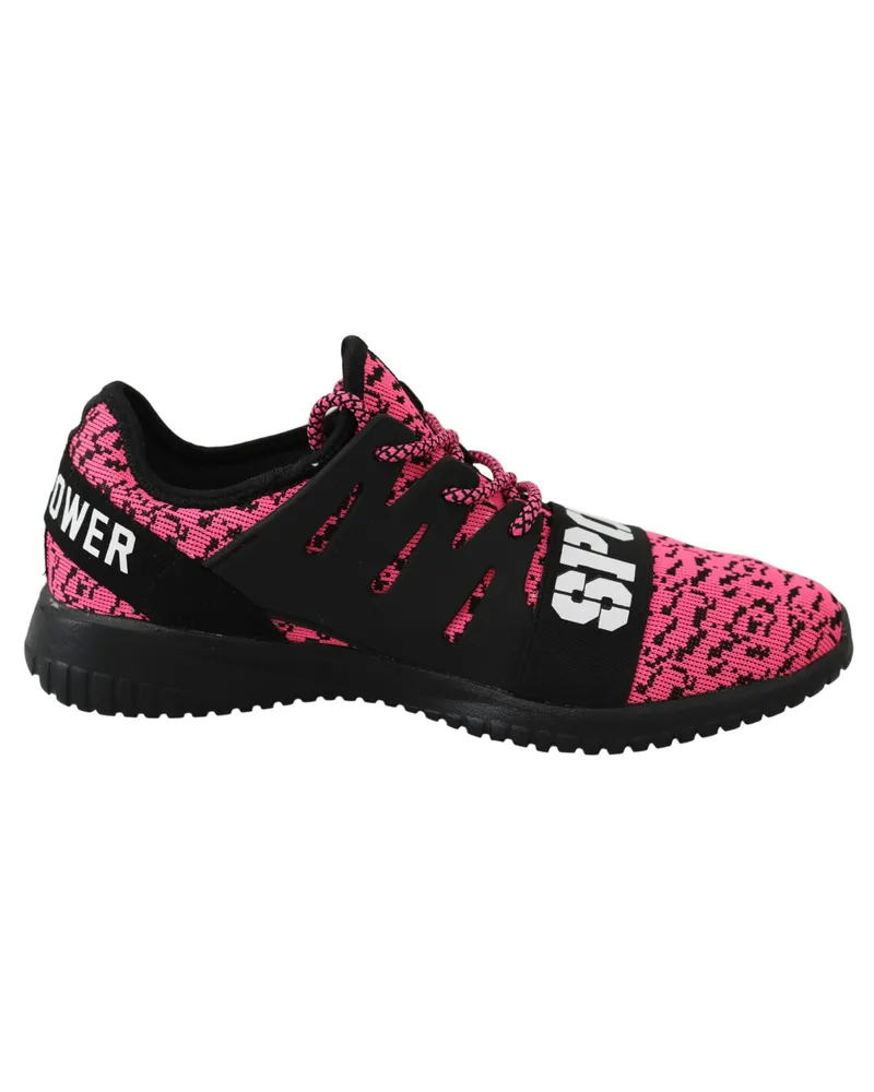 Philipp Plein Femme Rose Blush Polyester Runner Joice Sneakers Chaussures Schwarz