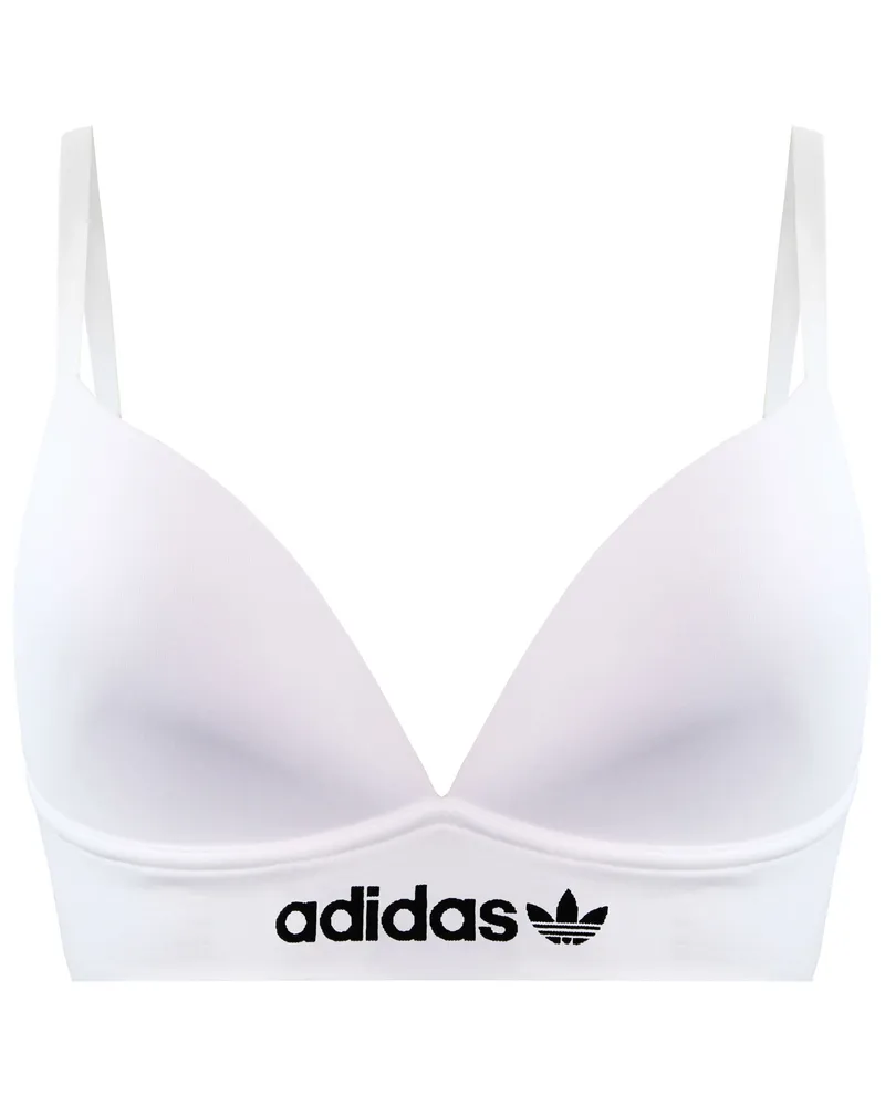 adidas Slim Fit Damen Weißer Dreiecks-Bra Weiß