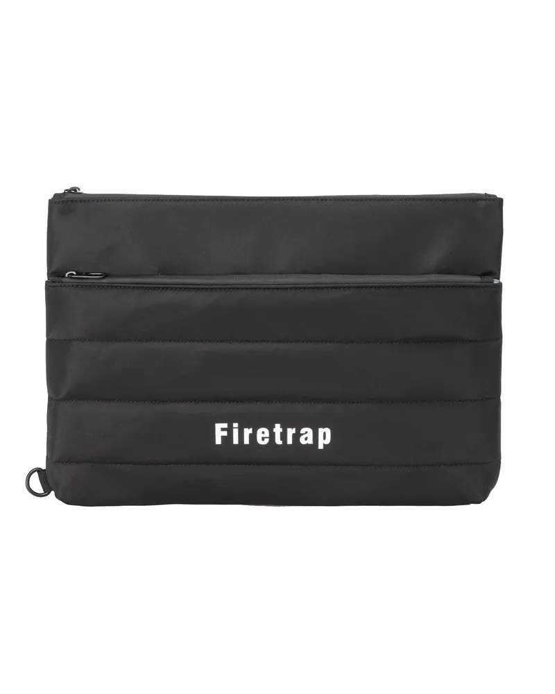 Firetrap Umhängetasche, Logo, Wattiert (Schwarz Schwarz