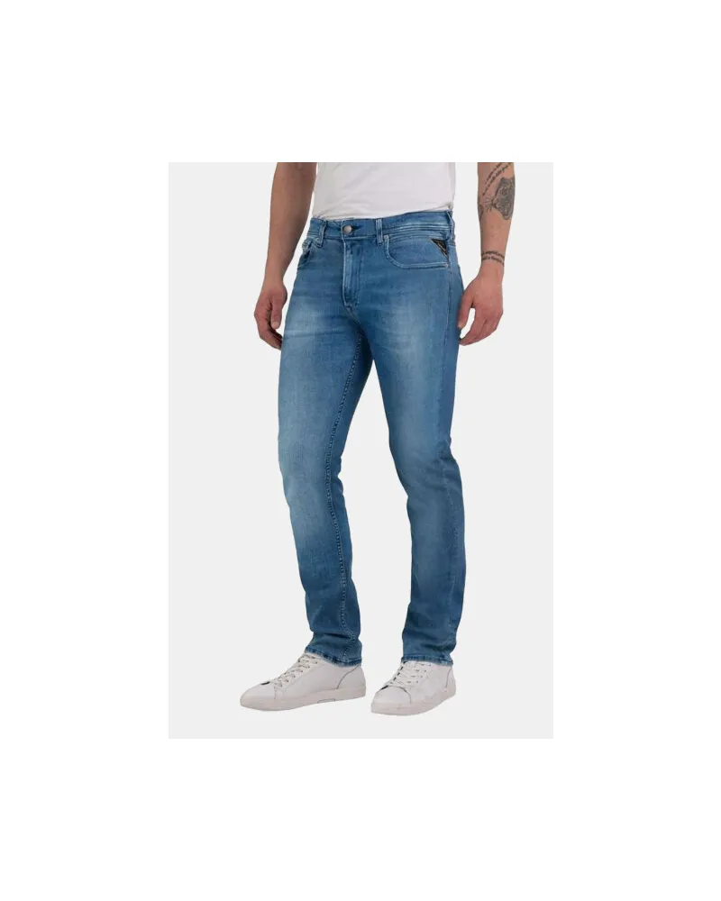 Replay Grover Straight Jeans, Blau Blau