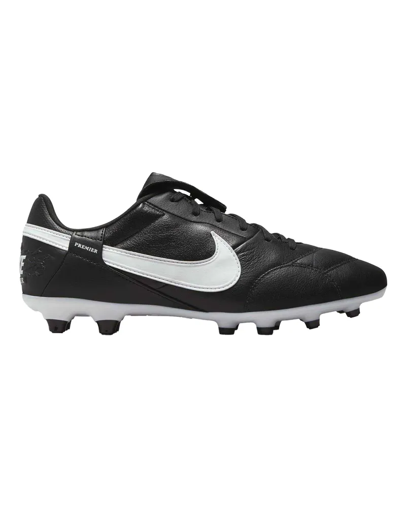 Nike Premier 3" Klassisch Fußballschuhe mit festem Boden für Herren, Leder (Schwarz/Weiß Schwarz