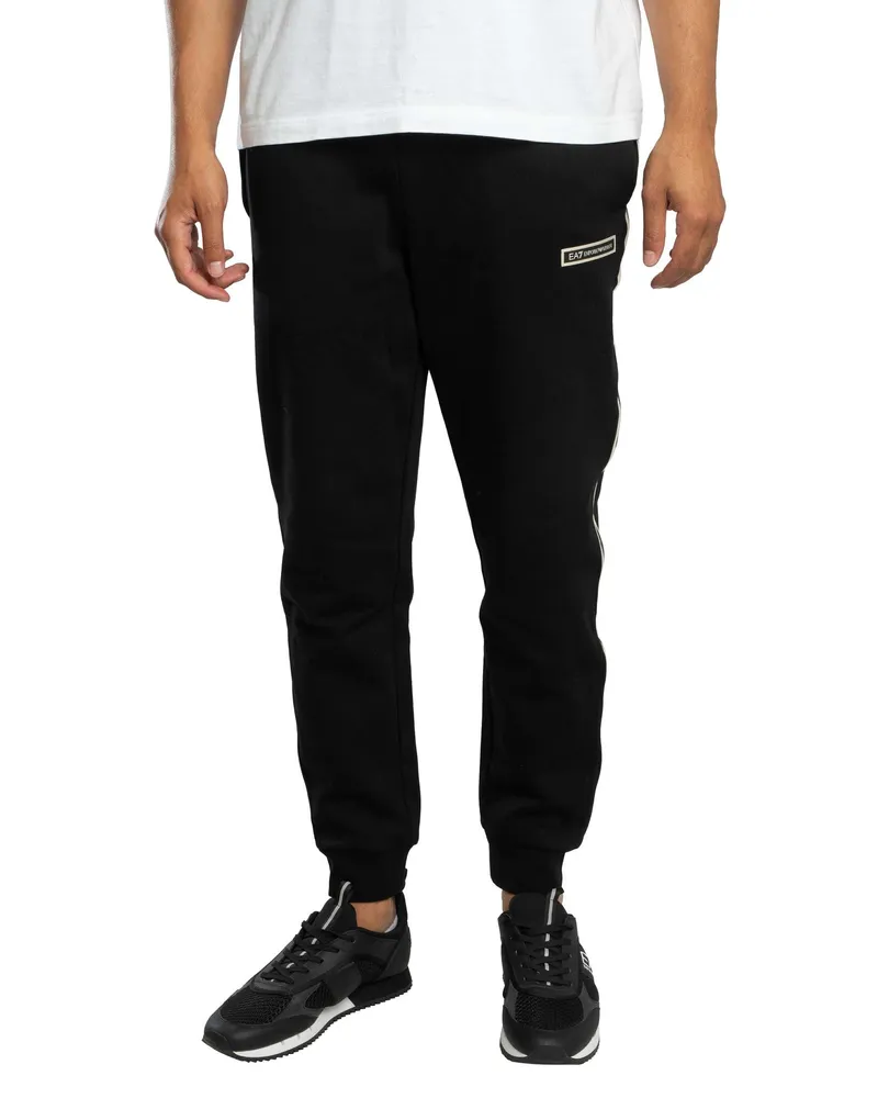 EA7 Slim Box Logo Joggers, Schwarz Schwarz