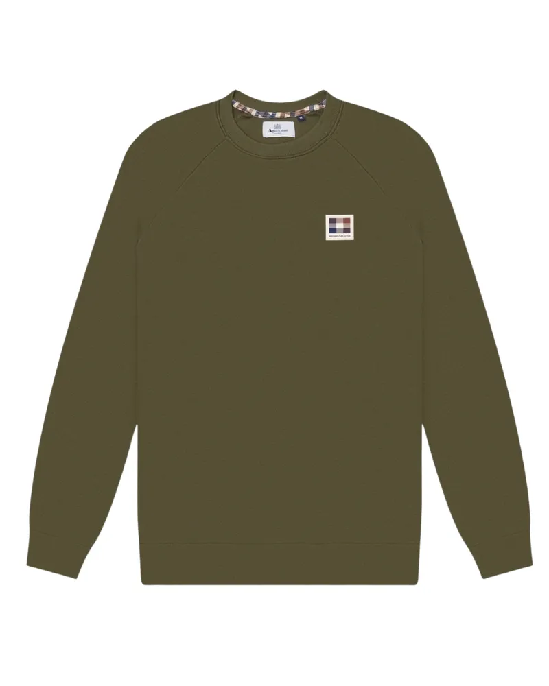 Aquascutum Active Patch Crewneck Army Green Grün