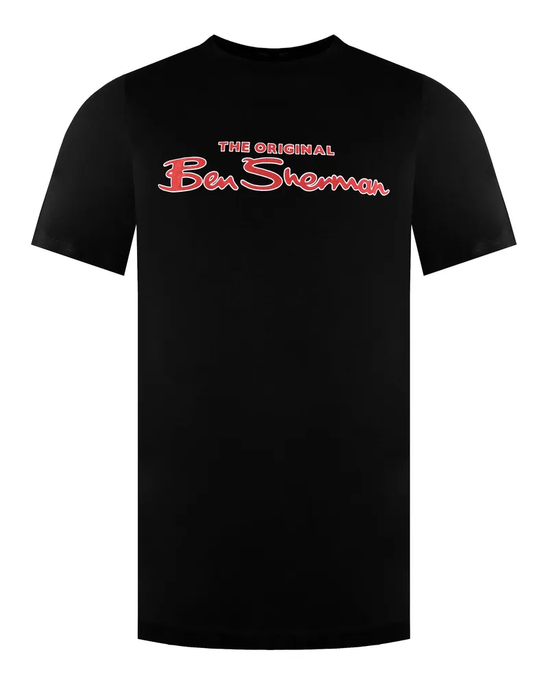 Ben Sherman Logo Herren Schwarz T-Shirt Schwarz