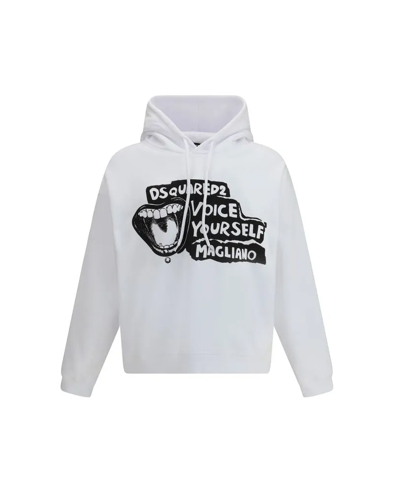 Dsquared2 Dsquared² Weißes Baumwoll-Sweatshirt Weiß