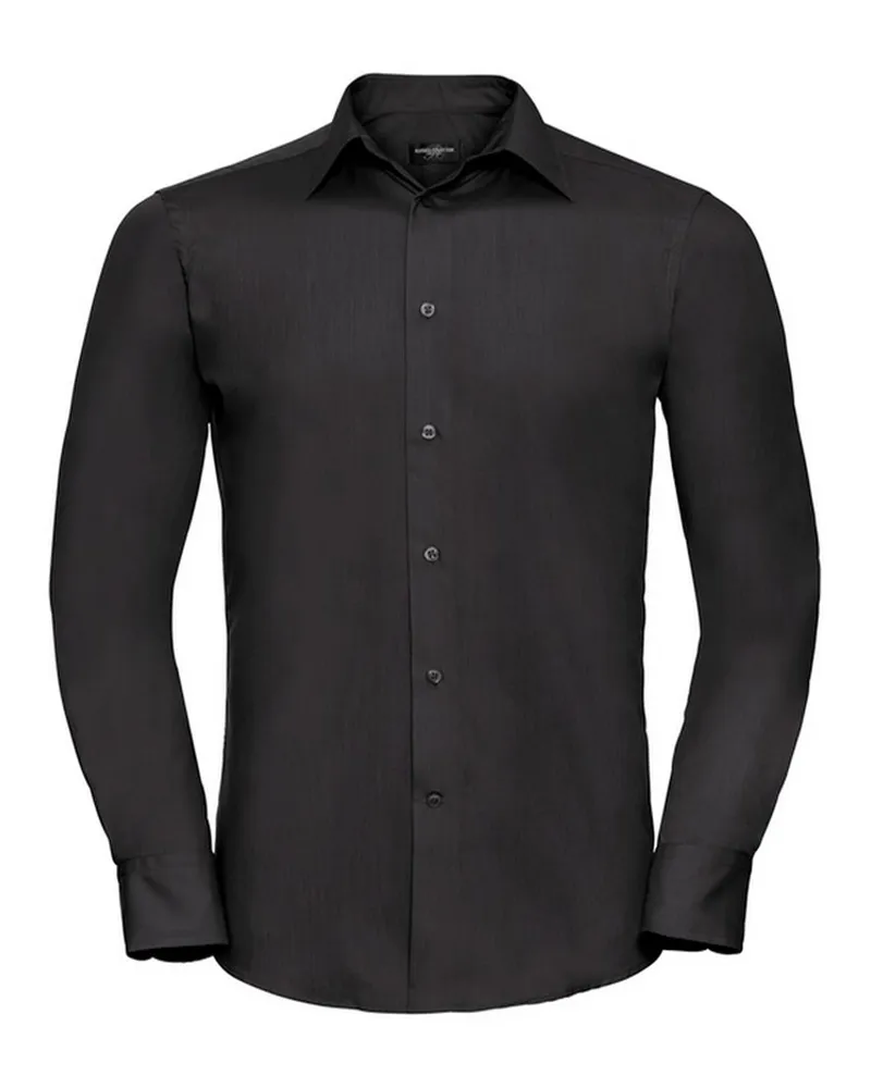 Russell Athletic Russell Collection - Hemd für Herren Langärmlig (Schwarz Schwarz