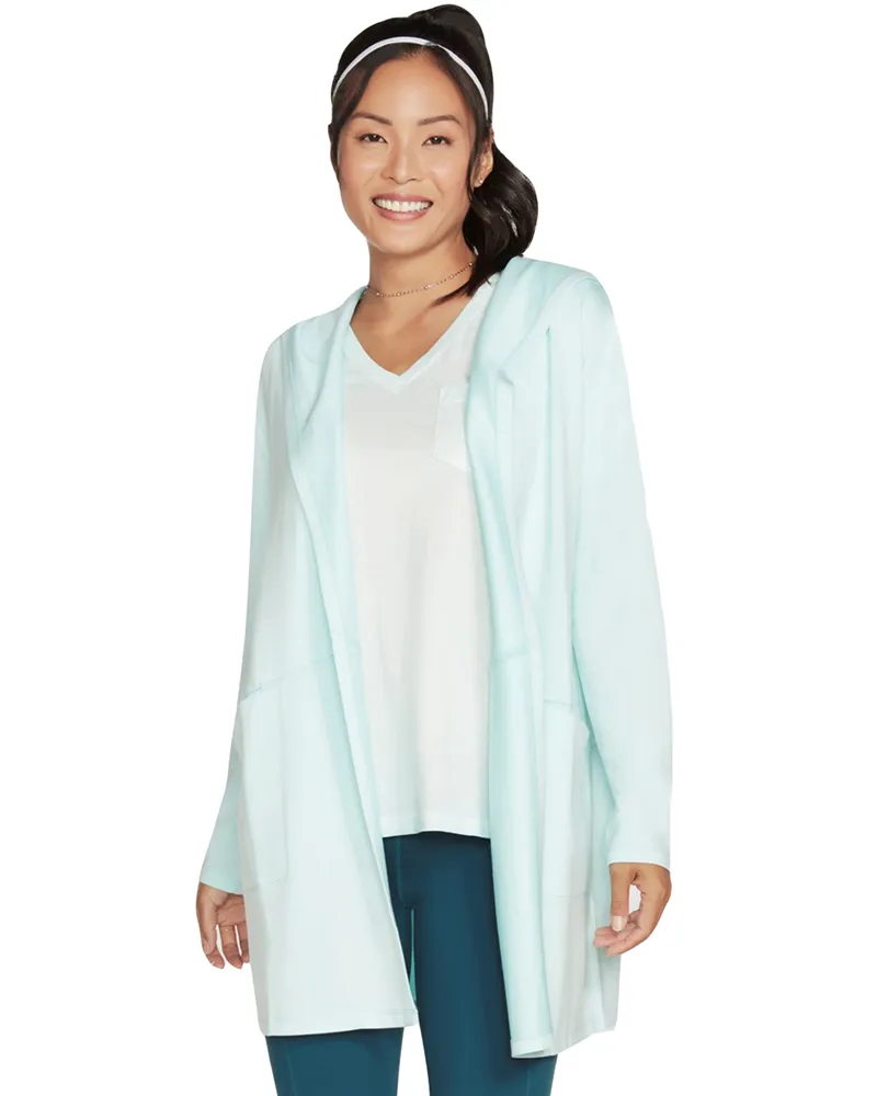 Skechers Damen Gemütlicher Slouchy Hoodigan Cardigan Blau