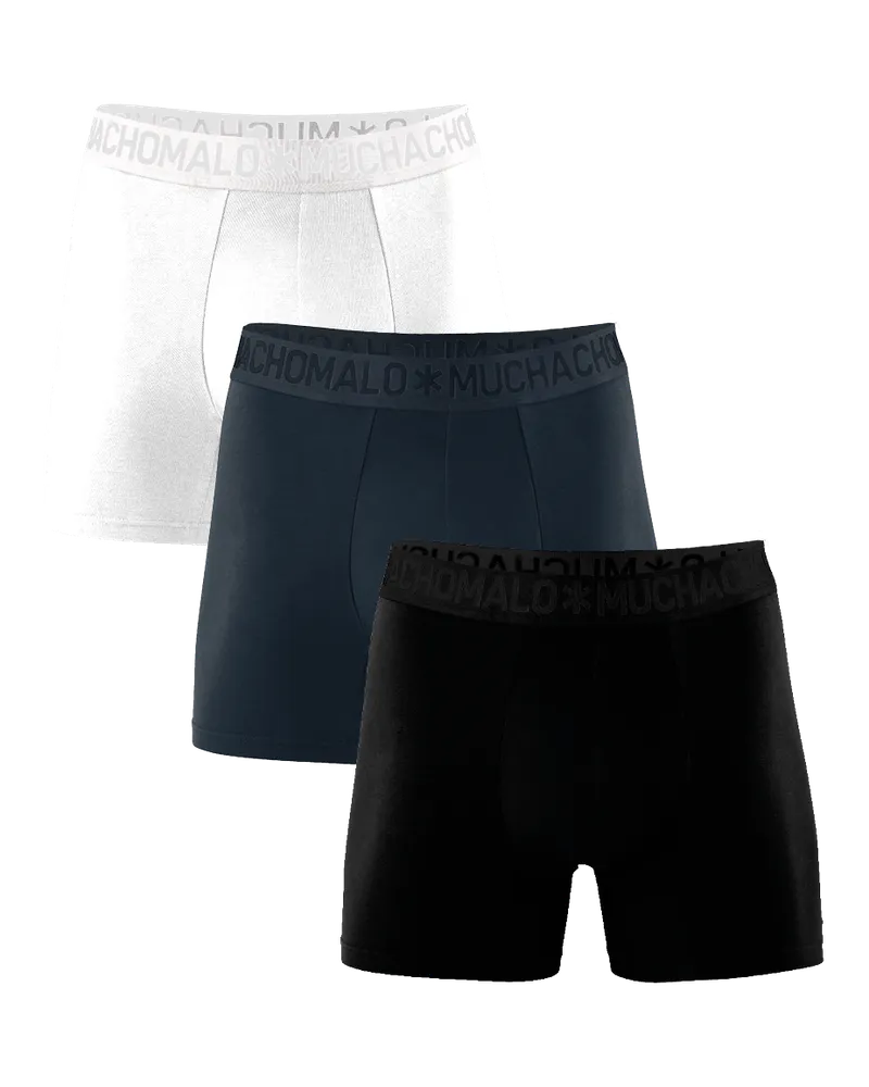 Muchachomalo Herren Bambus Boxer Shorts - 3er Pack - Herren Unterwäsche Mehrfarbig