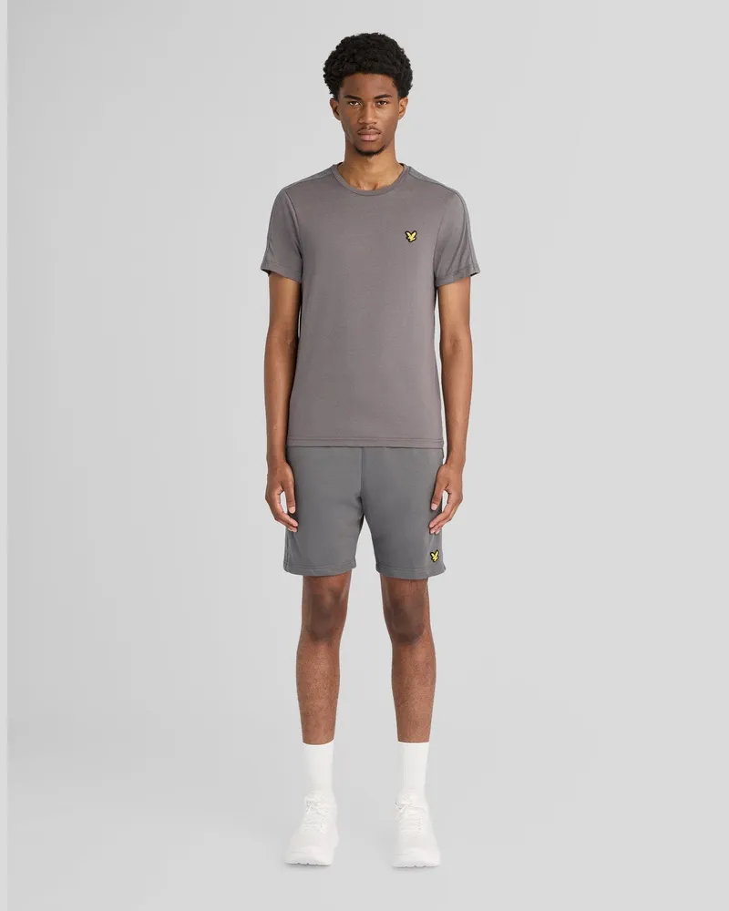 Lyle & Scott Jacquard-Tape-Shorts Grau
