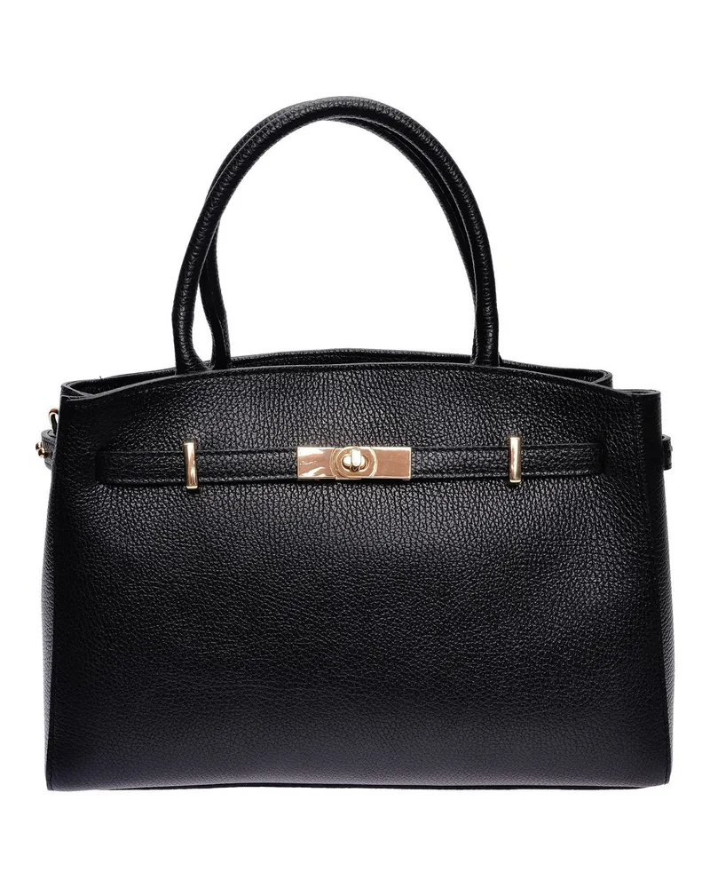 Isabella Rhea Schwarz Rindsledertasche Schwarz