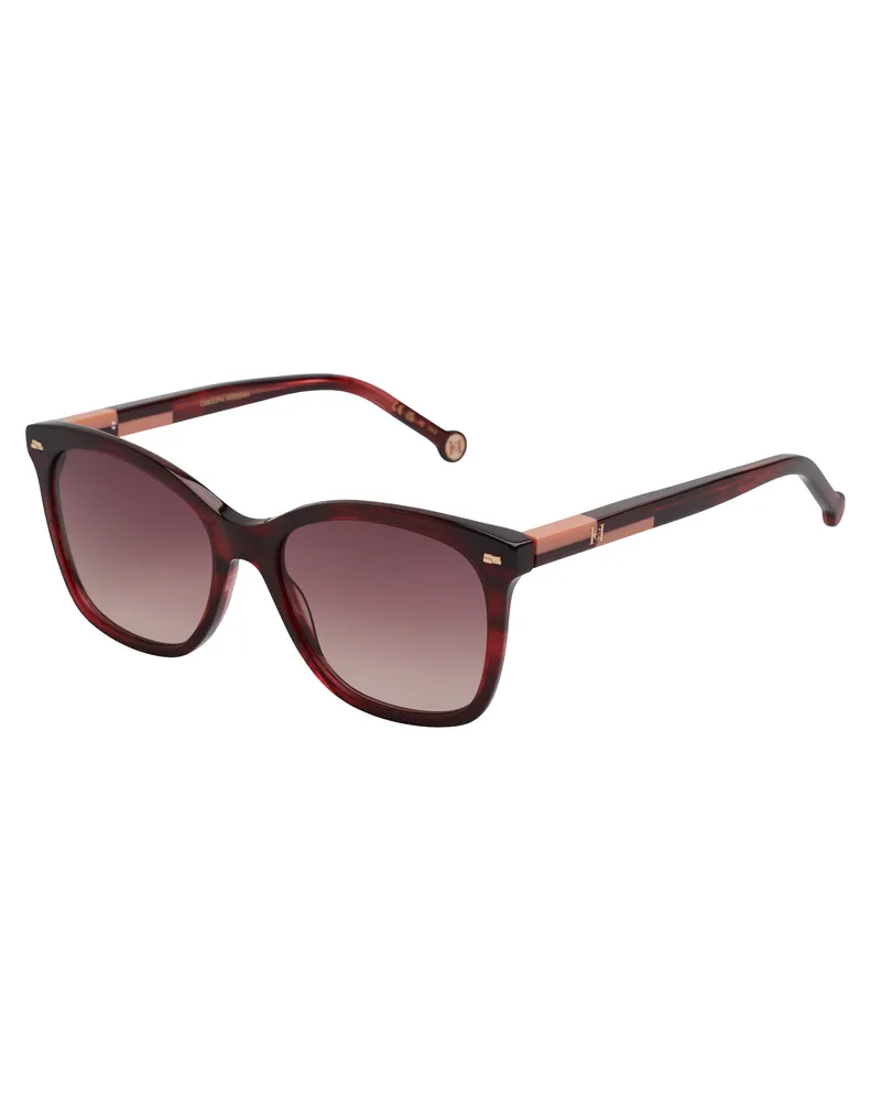 Carolina Herrera New York HER0137S Eckige Acetat-Sonnenbrille für Damen Bordeaux