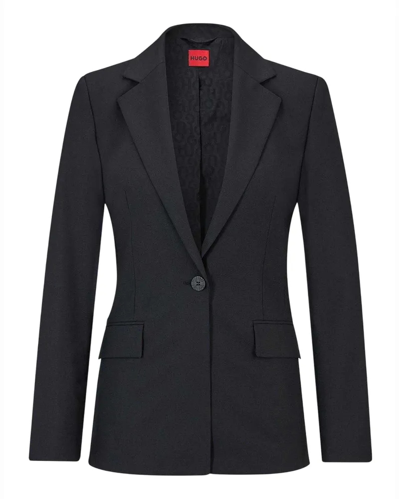 HUGO BOSS Anzugjacke für Damen, Reverskragen, Regulär (Schwarz Schwarz