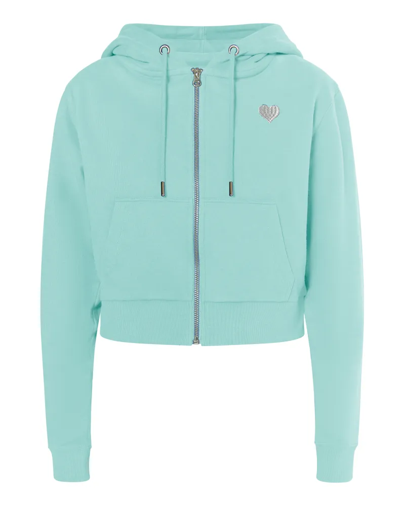 My Mo Kapuzenpullover mit Reißverschluss Damen Aqua Hellgrün