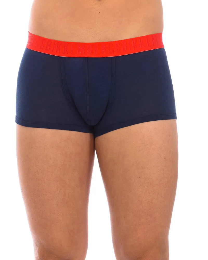 Bikkembergs Pack-2 Herren Anatomische Front Fashion Tape Boxershorts BKK1UTR04BI Blau
