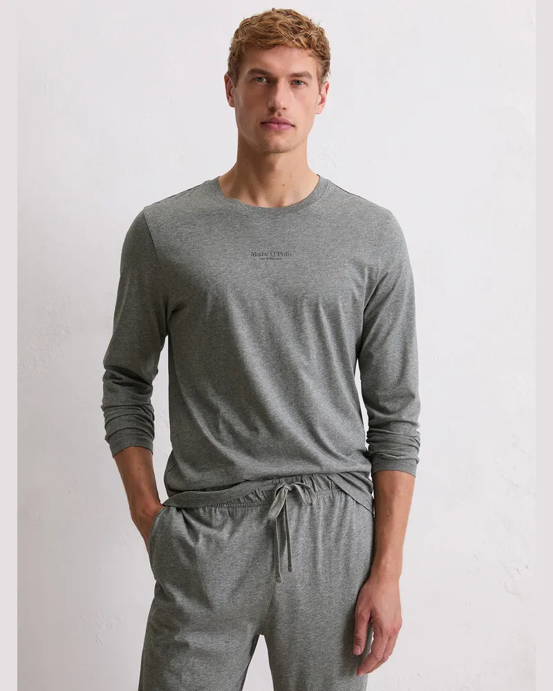 Marc O'Polo Pyjamaoberteil, Mix n Match Cotton - Grau Grau