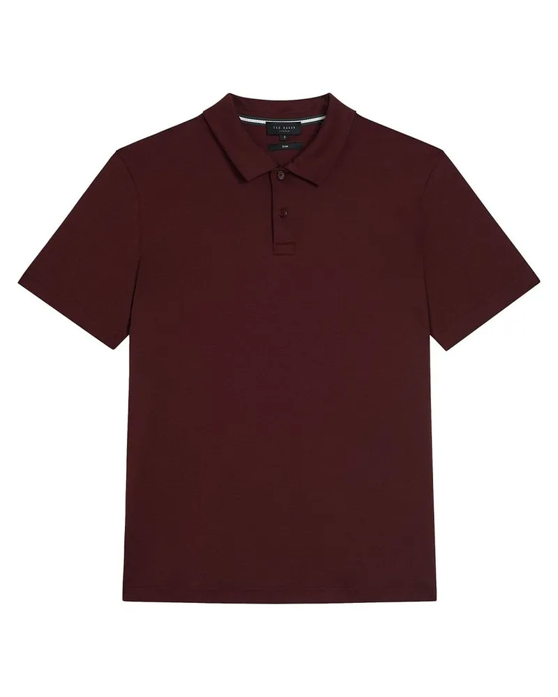 Ted Baker Zeiter Slim Fit Herren Burgund Polo -Hemd Bordeaux