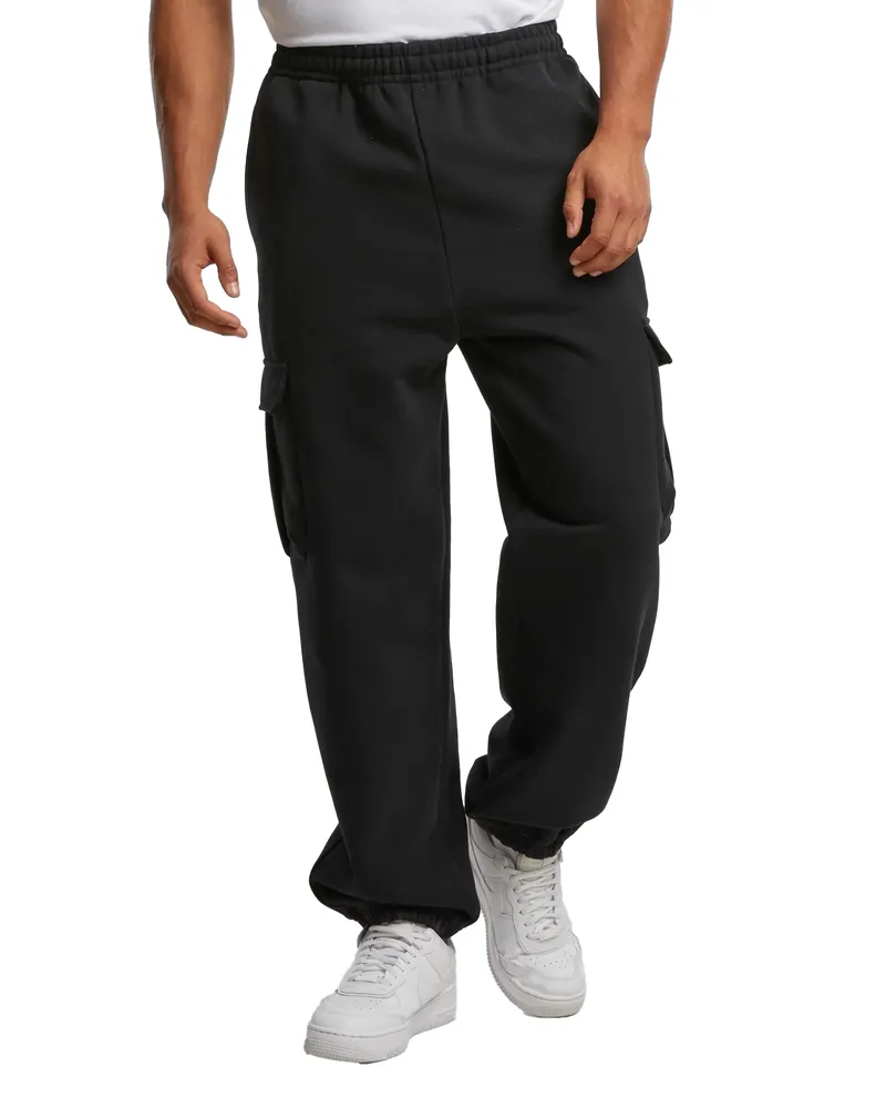 Urban Classics 90s" Cargo Jogginghosen für Herren (Schwarz Schwarz