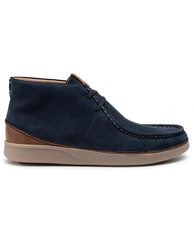Clarks Oakland Mid Mens Blue Stiefel Blau