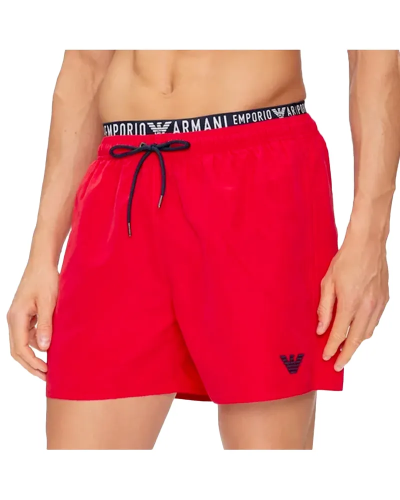 Emporio Armani Badeanzug  Herren Adler Rot