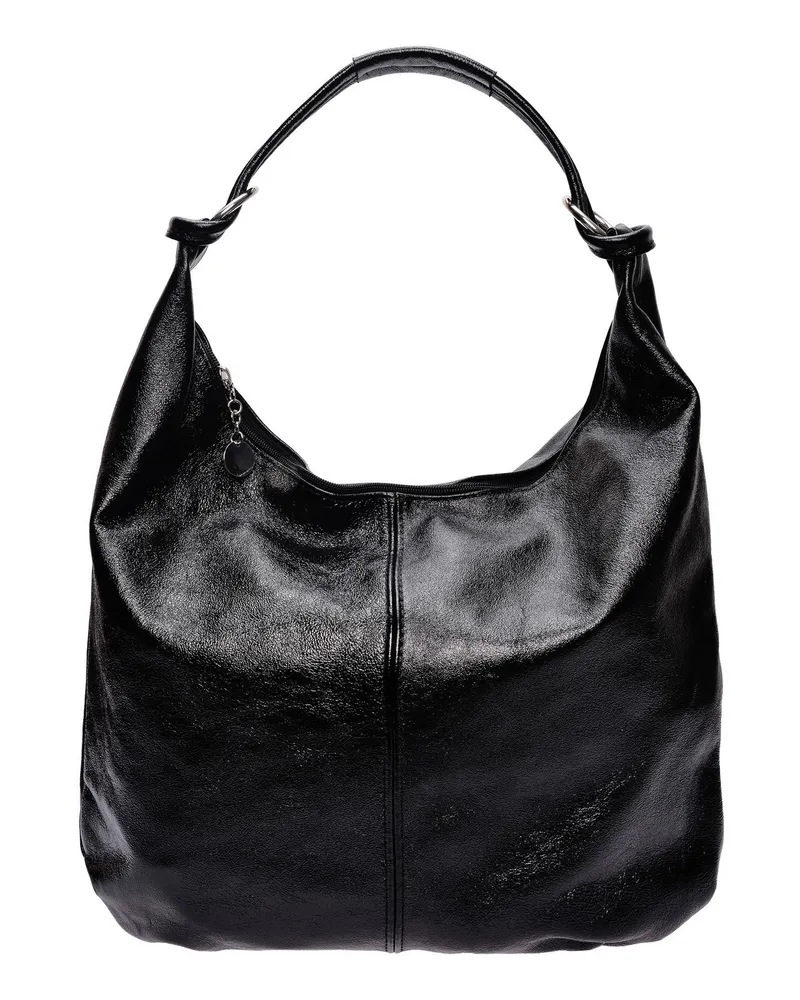 Anna Luchini Schwarz Rindsledertasche Schwarz