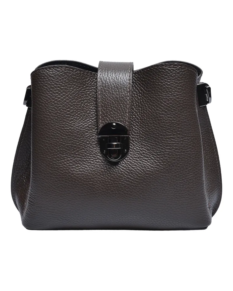 Luisa Vannini Kastanienbraun Rindsledertasche Dunkelbraun