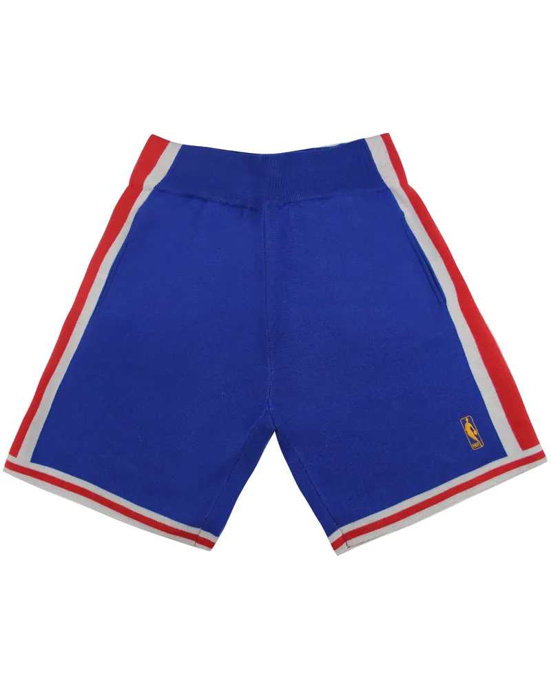 Mitchell & Ness x Clot NBA Philadelphia 76ers Stick Shorts Blau