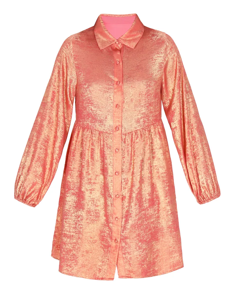 FAINA Kleid für Damen, Metallic-Finish - Rosa Rosa