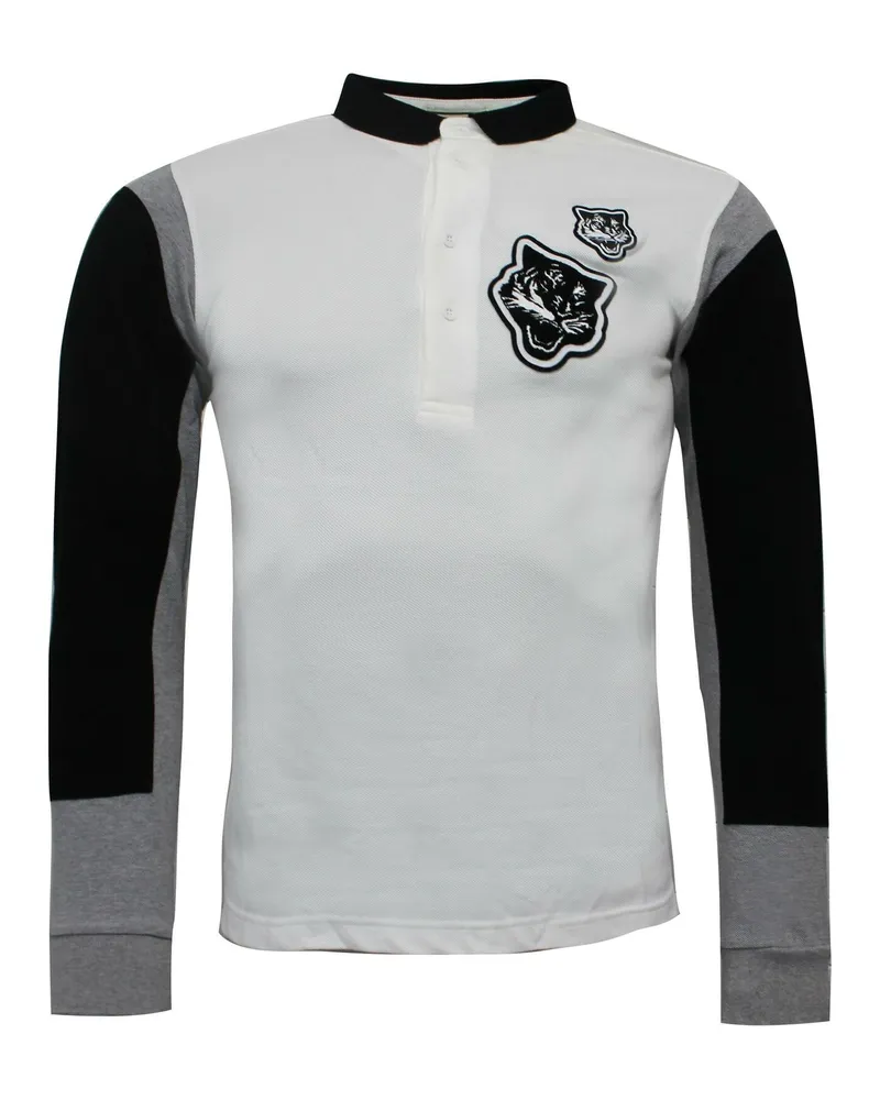 Asics Onitsuka Tiger Herren weiß/schwarzes Poloshirt Mehrfarbig