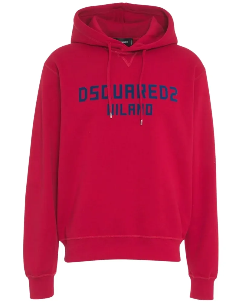 Dsquared2 Milano Logo Cool Fit Red Hoodie Rot