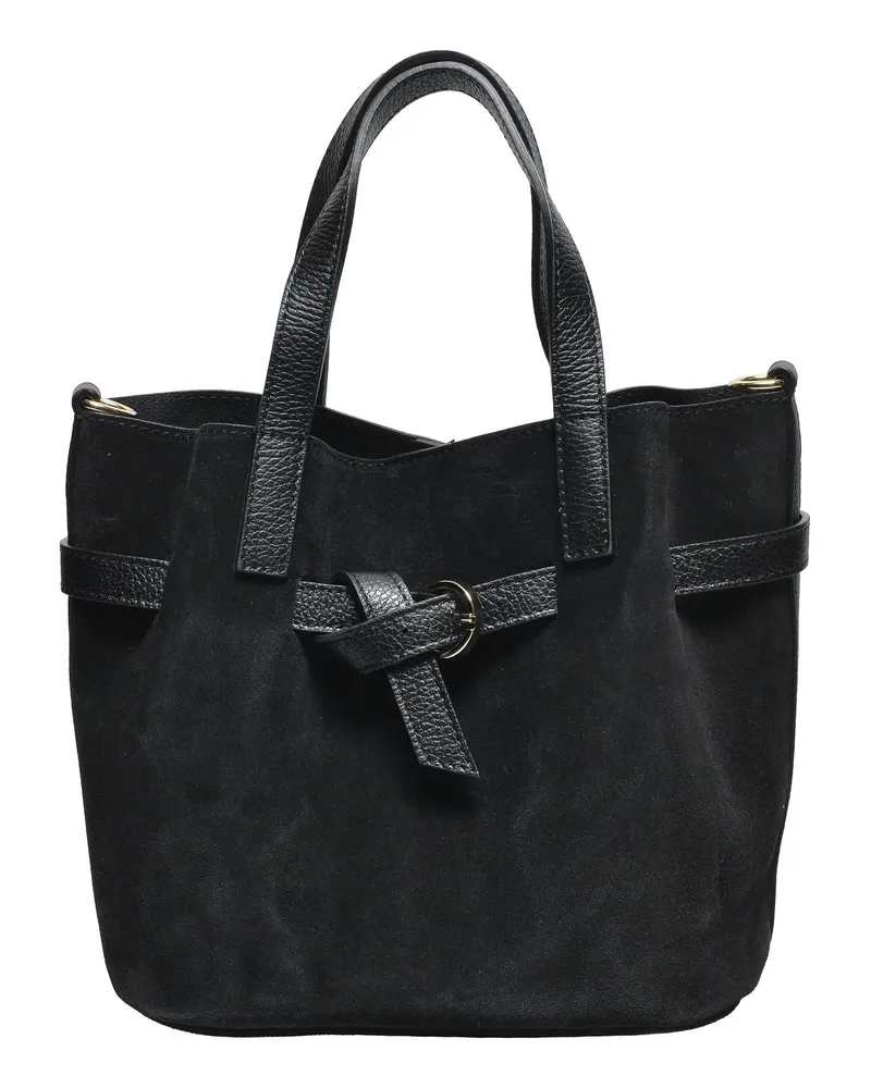 Isabella Rhea SCHWARZ Rindsledertasche Schwarz