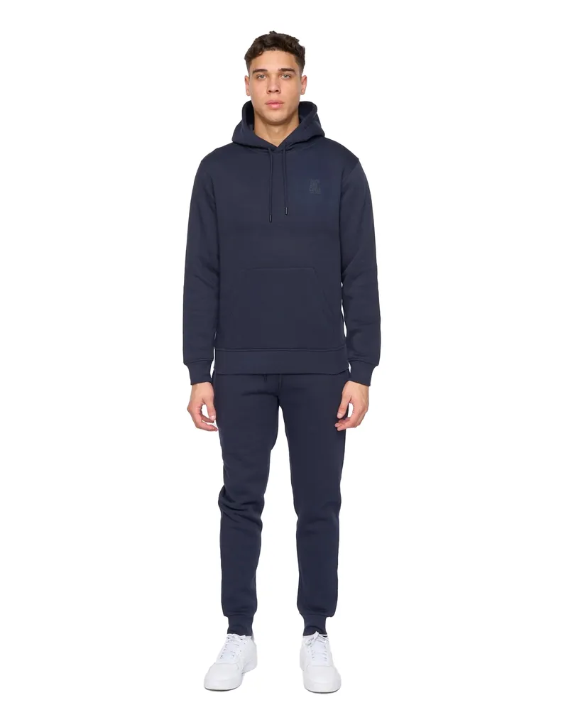 Duck and Cover Merchell" Hoodie und Jogginghosen-Set für Herren (Marineblau Marineblau