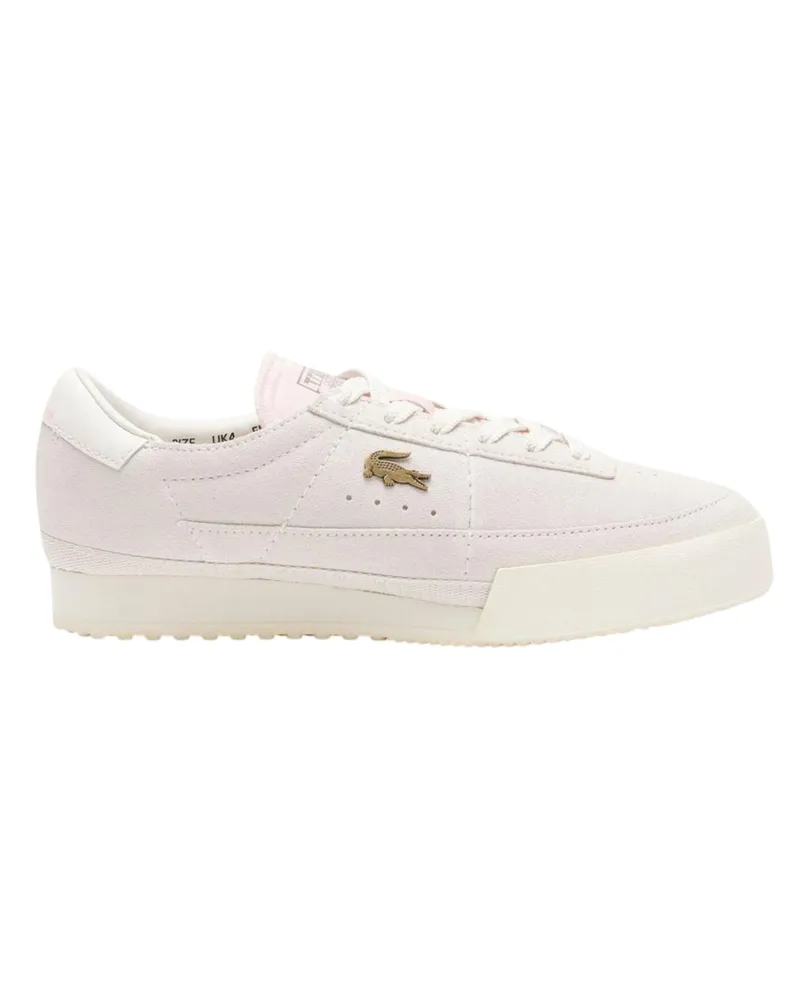 Lacoste L003 Neo" Sneaker für Damen, Wildleder, Klobiger Absatz (Naturweiß Wollweiß