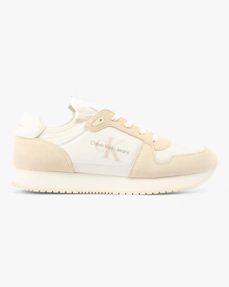 Calvin Klein RUNNER SO LACEUP Herren Sneaker Helles Weiß/Eierschale Weiß
