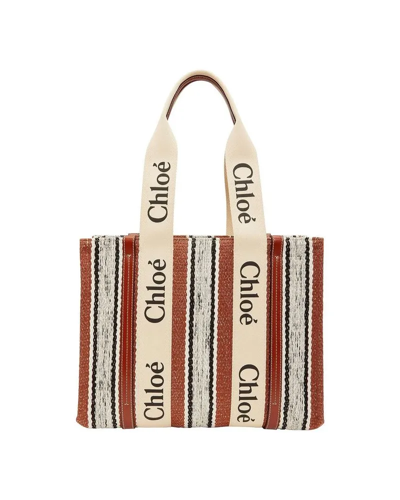 Chloé Chloe Mittelgroße Woody Tote Tasche Braun