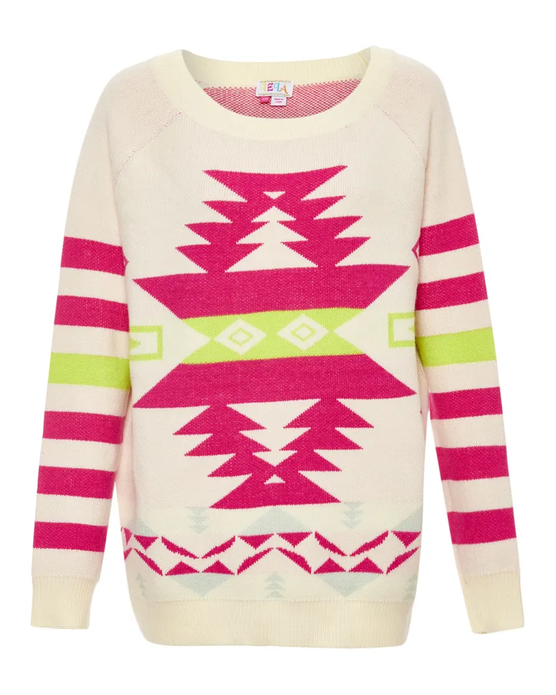 IZIA Pullover für Damen, seitlich gerafft - Wollweiß Wollweiß