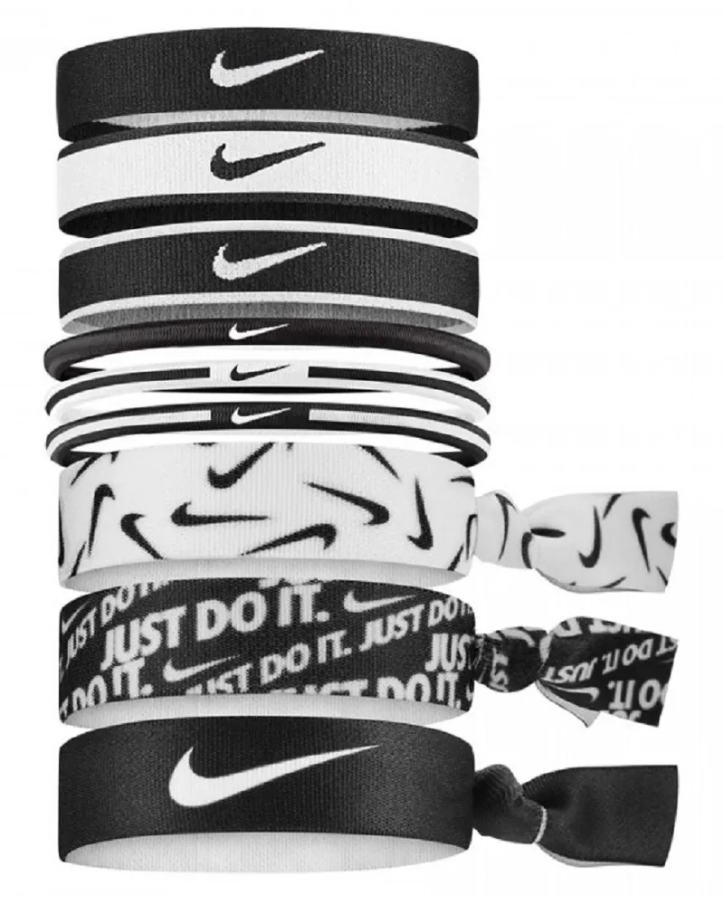 Nike Haarband für Herren/Damen Unisex (9er-Pack) (Schwarz/Weiß Schwarz