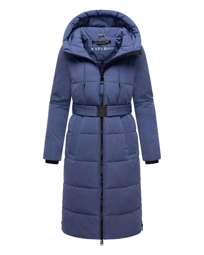 NAVAHOO Damen Steppmantel Herbstnebel – elegant, warm & funktional Blau
