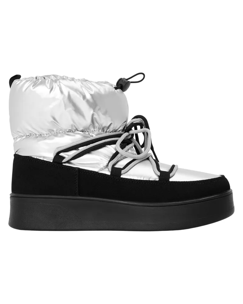 Steve Madden Zienna" Schneestiefel für Damen, Blockabsatz (Silber Silber