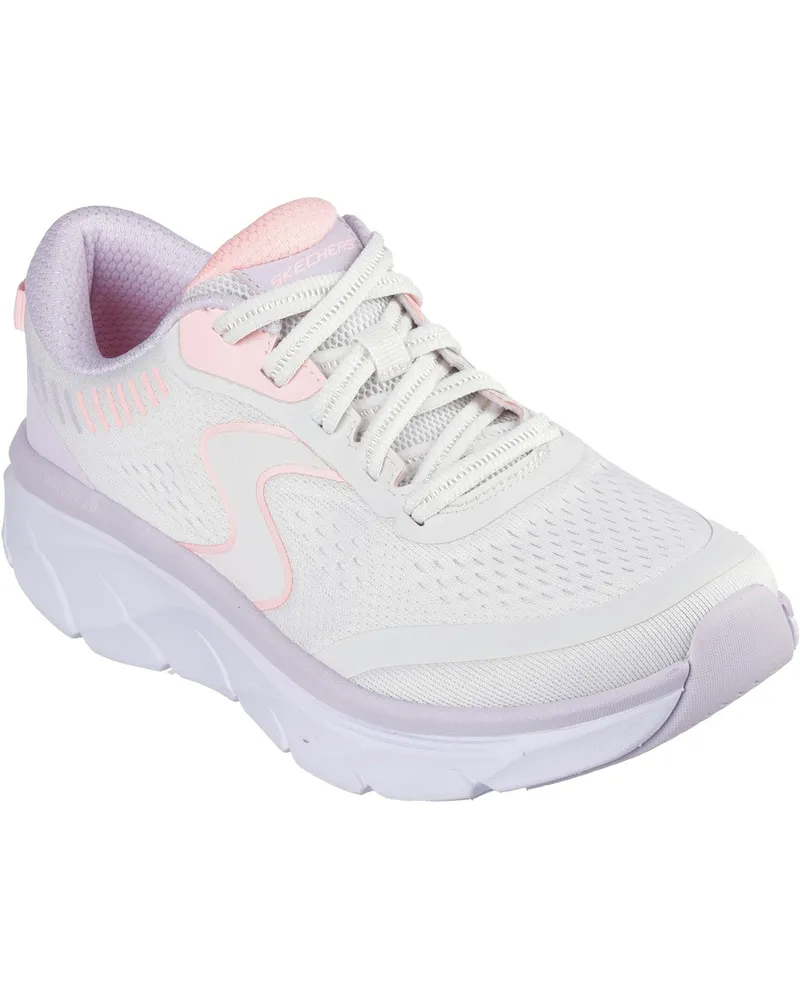 Skechers D'Lux Walker 2.0 Active Pace Damen Textil Sneakers in Off-Weiß/Rosa Weiß