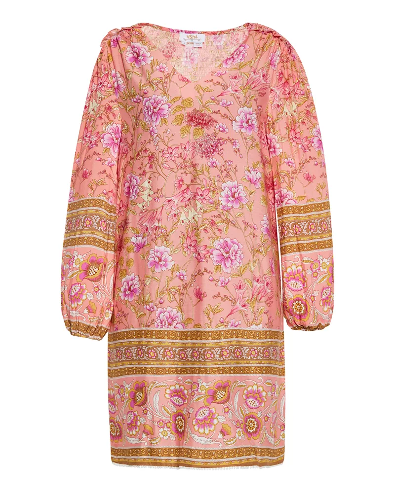 Usha Kleid Damen Hellrosa Mehrfarbig Mehrfarbig