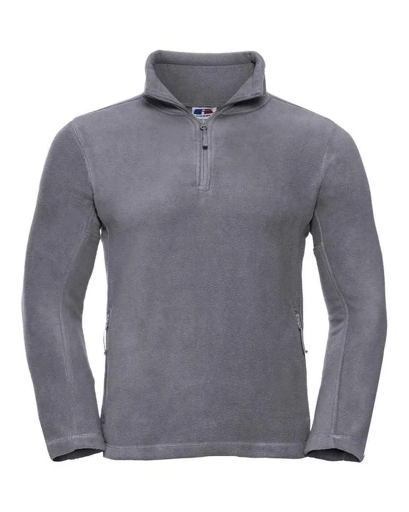 Russell Athletic Russell - Fleece-Oberteil mit kurzem Reißverschluss für Herren - Für Außen (Grau Dunkelgrau