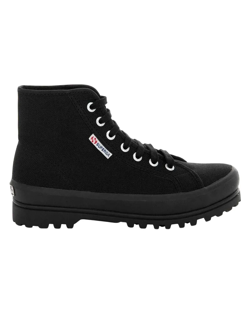 Superga 2341 Alpina" Schuhe für Damen, Canvas, Hoch geschnitten (Schwarz Schwarz