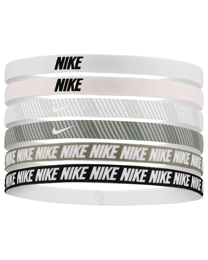 Nike Classic" Haarband(6er-Pack) (Weiß/Pink Weiß