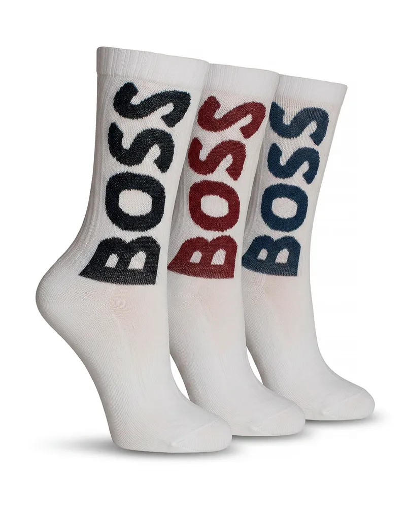HUGO BOSS 3er-Pack Herren-Quarter-Socken 50524259 Weiß