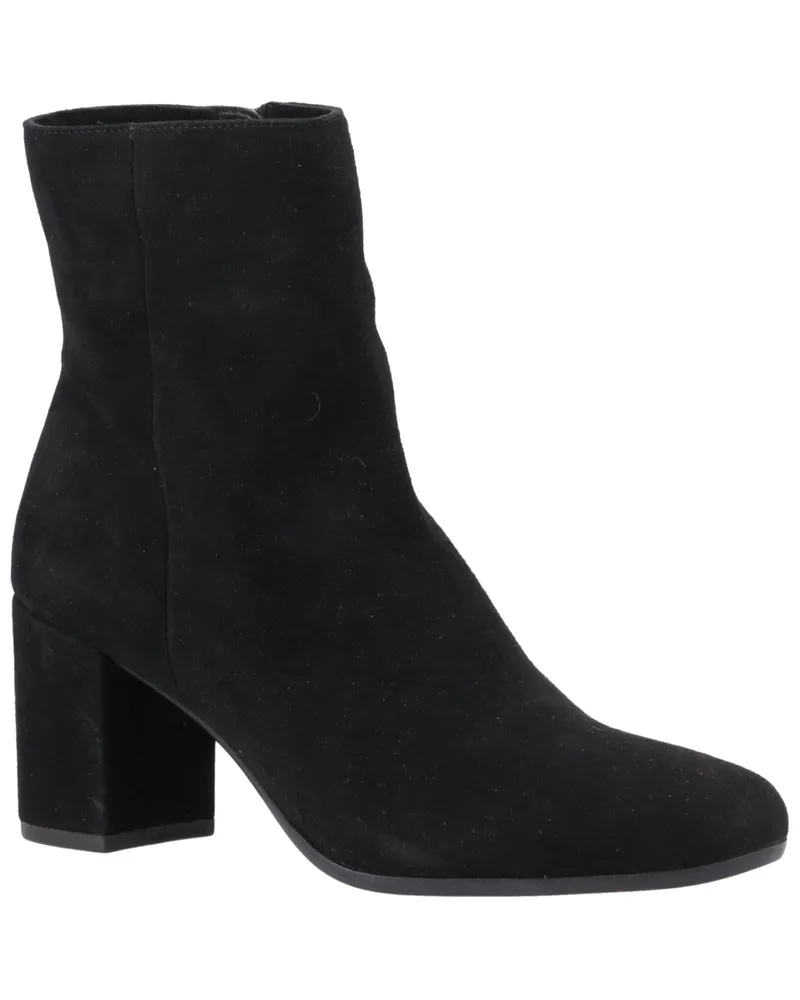 Hush Puppies Octavia Damen Wildleder Schwarze Stiefeletten mit Absatz Schwarz