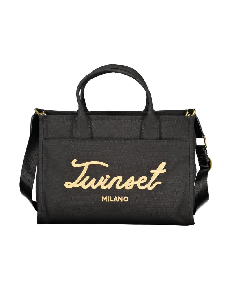 Twin-Set Nero Baumwoll Damen Tasche Schwarz