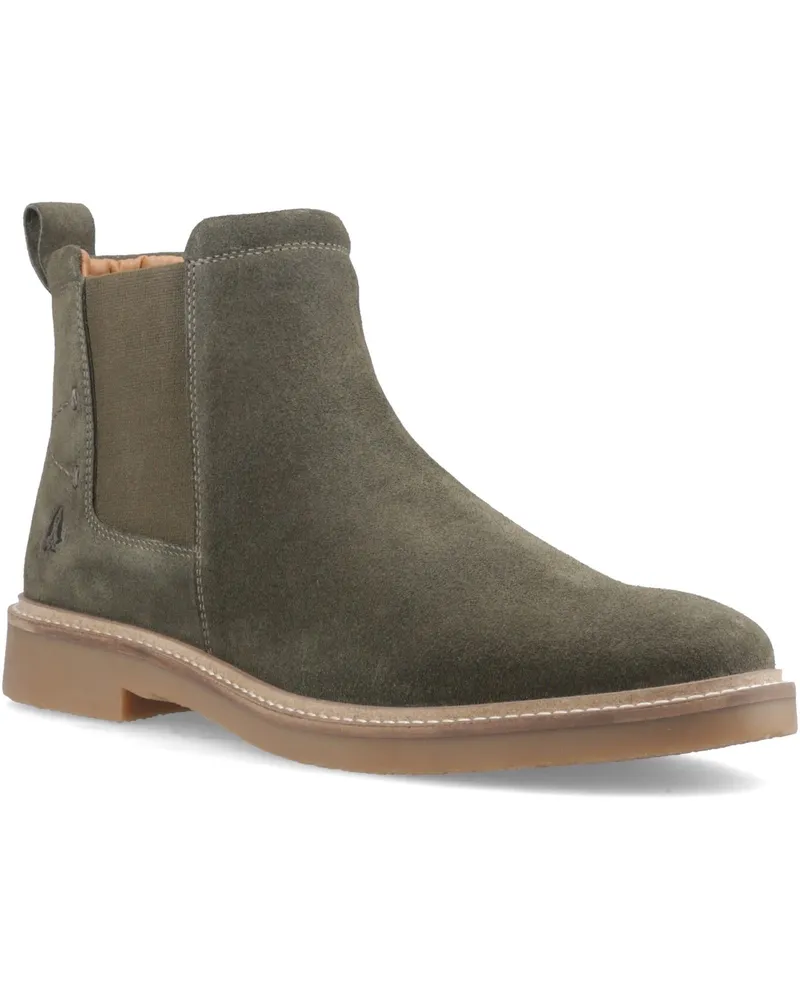 Hush Puppies Gareth Chelsea Leder Herren Khaki Stiefel Khaki