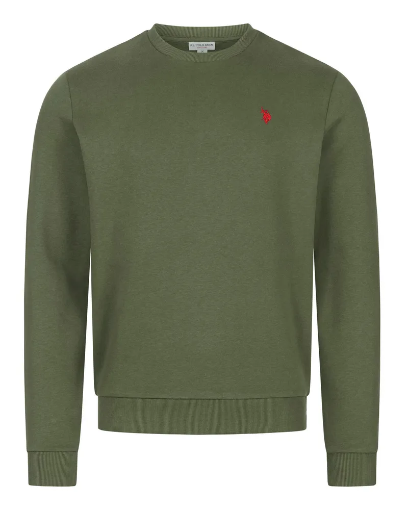 U.S. Polo Assn.  U POLO ASSN. Herren Sweatshirt Pullover USJaxxon aus Baumwollmix Oliv